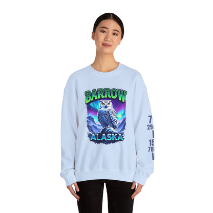 Barrow Owl Cotton Crewneck Sweatshirt | Wild Alaska Series Edition 🦅🇨🇦