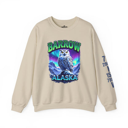 Barrow Owl Cotton Crewneck Sweatshirt | Wild Alaska Series Edition 🦅🇨🇦