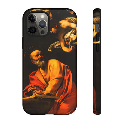 Tough Phone Case for iPhone, Samsung and Google Pixel - Caravaggio, Inspiration of St. Matthew (1602)