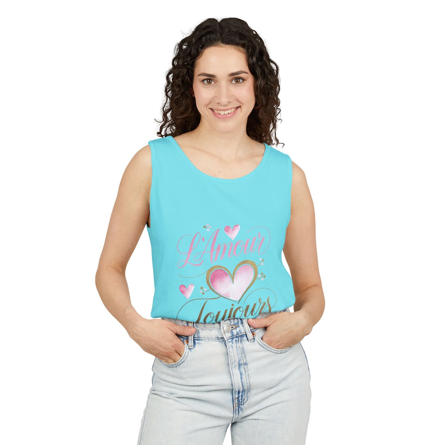 Comfort Colors® 9360 Women's Garment-Dyed Tank Top - L’Amour Toujours – Romantic French Love Design