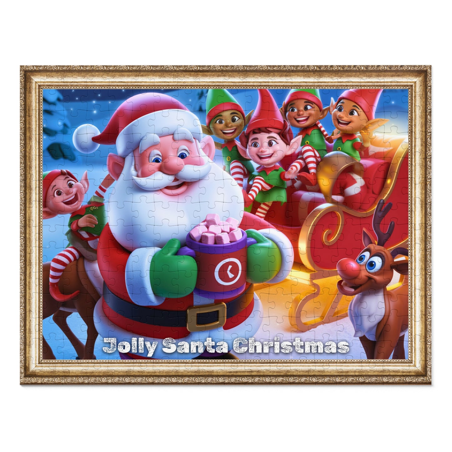 Jolly Santa Christmas Jigsaw Puzzle - Holiday Cheer in Every Piece