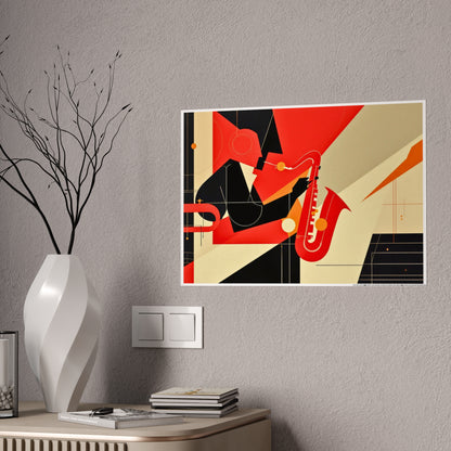 Jazz-Inspired Glossy Poster Art | Abstract Donna I