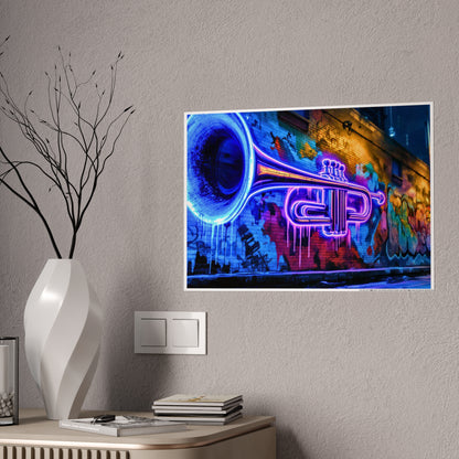 Jazz-Inspired Glossy Poster Art | Street Walk II