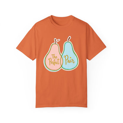 Comfort Colors 1717 Unisex Garment-Dyed T-shirt - "The Perfect Pair" Cute Pear-Themed Design (v1)