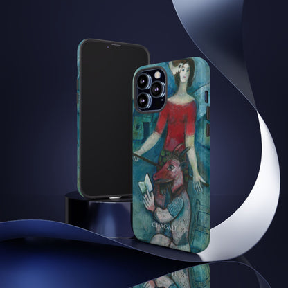 Tough Phone Case for iPhone, Samsung and Google Pixel - Chagall, The Angel and the Reader (1930)