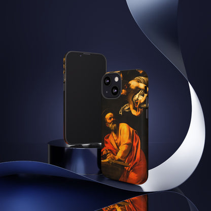 Tough Phone Case for iPhone, Samsung and Google Pixel - Caravaggio, Inspiration of St. Matthew (1602)