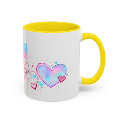 Mon amour/Pour toujours Valentine's Day Mug Set– Romantic French Gift for Couples [1 of 2] (11oz, 15oz)