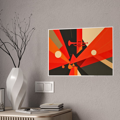 Jazz-Inspired Glossy Poster Art | Abstract Donna III