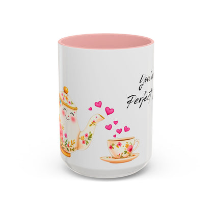 You're My Perfect Blend - Floral Accent Ceramic Mug (11oz, 15oz)