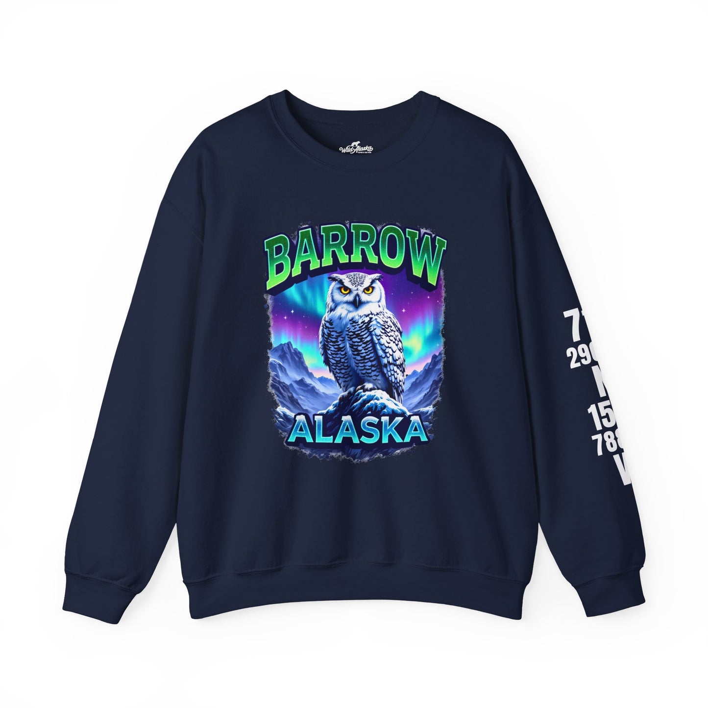Barrow Owl Cotton Crewneck Sweatshirt | Wild Alaska Series Edition 🦅🇨🇦