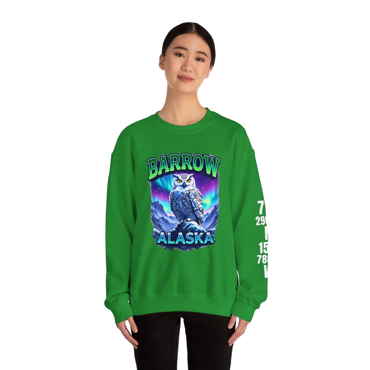 Barrow Owl Cotton Crewneck Sweatshirt | Wild Alaska Series Edition 🦅🇨🇦