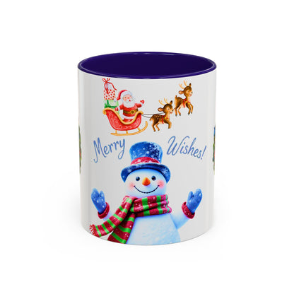 Merry Wishes Snowman Mug