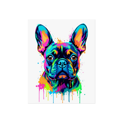 Neon Drip French Bulldog - Vibrant Pop Art