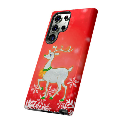 Festive Reindeer No.3 – Santa Hat with Holiday Lights Design for iPhone, Samsung & Google Models