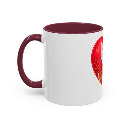 Adorable White Kitten Valentine's Day Mug – Cute & Romantic Gift (11oz)