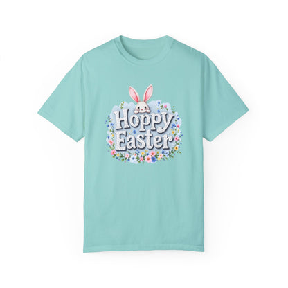 Comfort Colors 1717 Unisex Garment-Dyed T-shirt - Hoppy Easter Bunny Peek