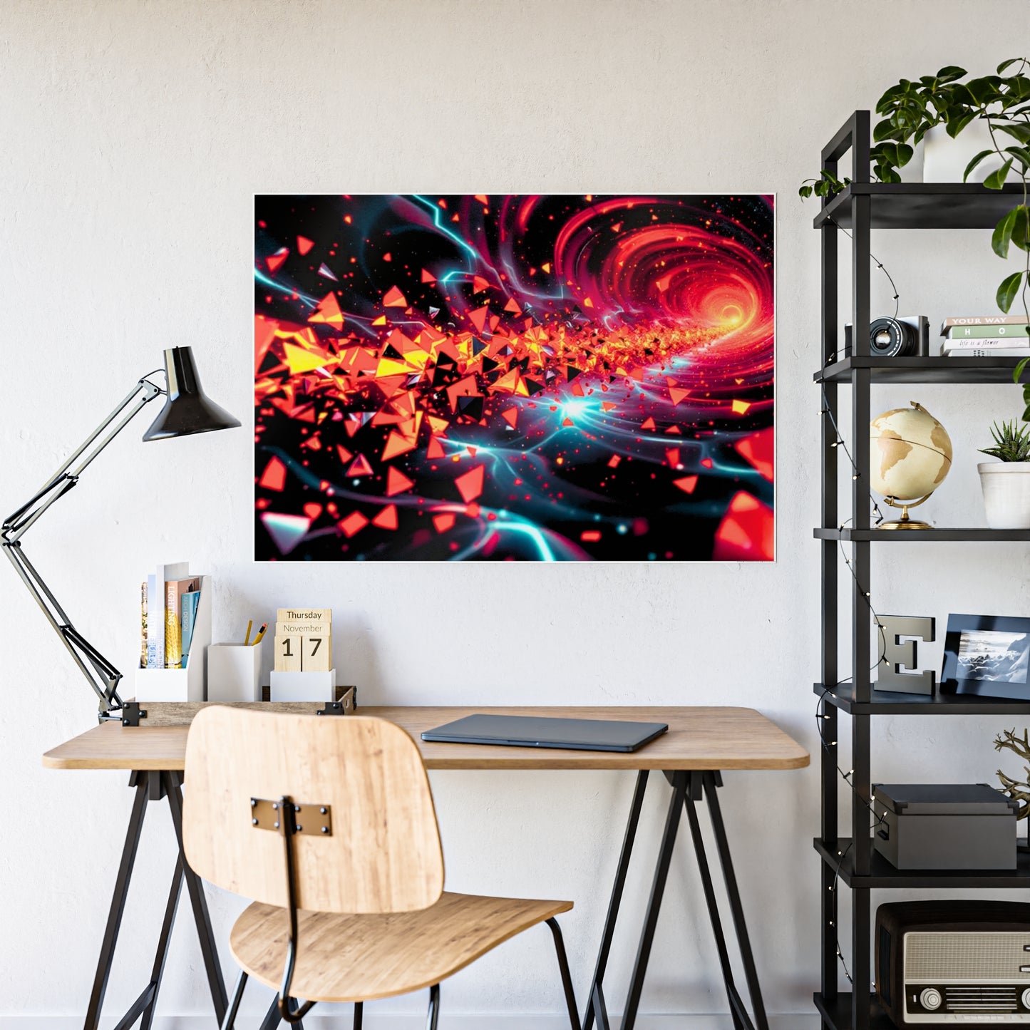 Jazz-Inspired Glossy Poster Art | Spanish Key Fractals