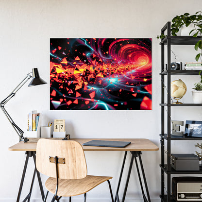Jazz-Inspired Glossy Poster Art | Spanish Key Fractals