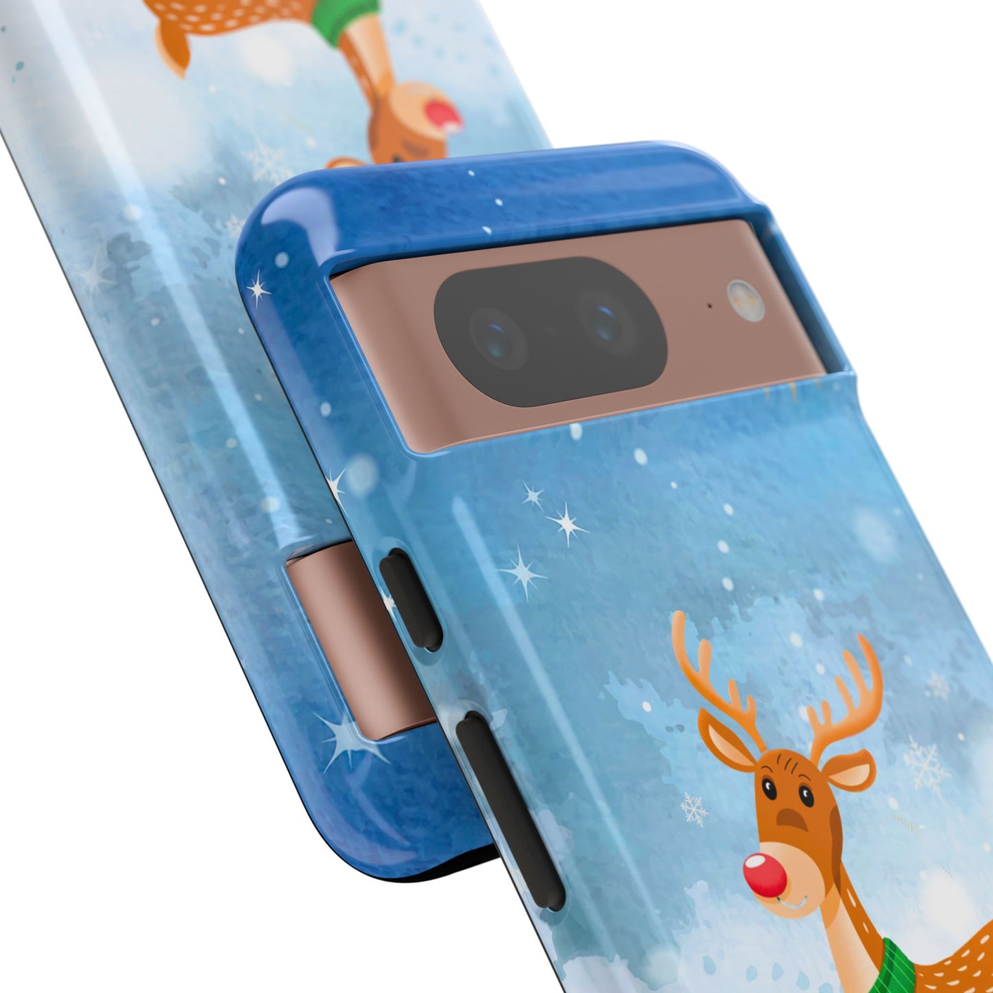 Festive Reindeer No.2 – Santa Hat with Holiday Lights Design for iPhone, Samsung & Google Models