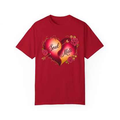 Comfort Colors 1717 Unisex Garment-Dyed T-shirt - "Soul Mate" Couple’s T-Shirts – Romantic Matching Valentine’s Day Gift