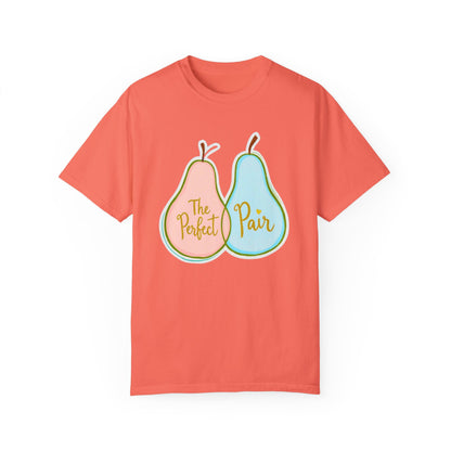 Comfort Colors 1717 Unisex Garment-Dyed T-shirt - "The Perfect Pair" Cute Pear-Themed Design (v1)
