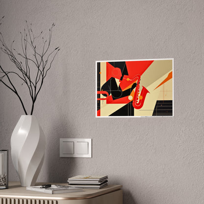 Jazz-Inspired Glossy Poster Art | Abstract Donna I