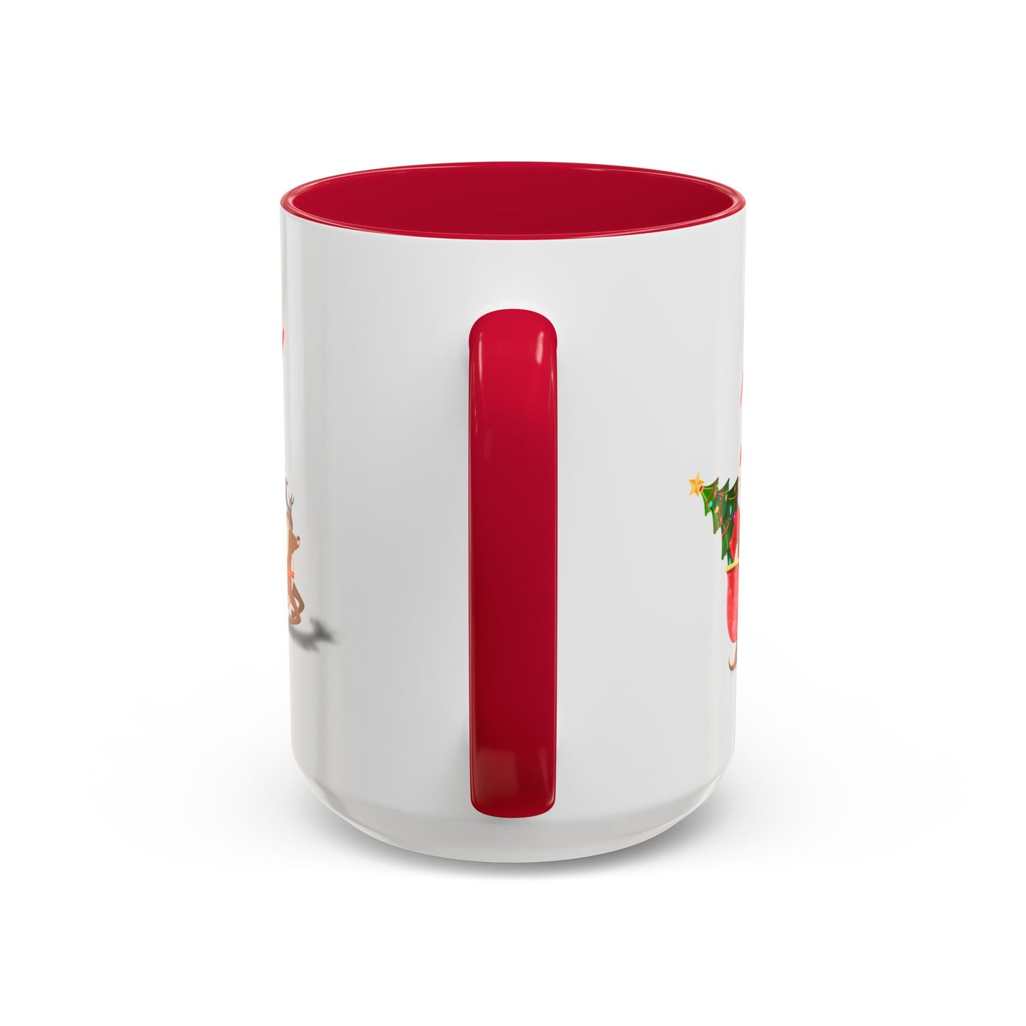 Merrily On High! Santa & Reindeer Mug