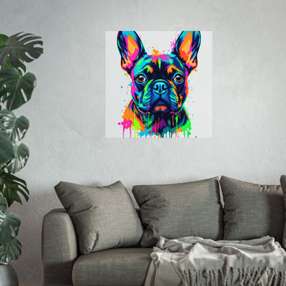 Neon Drip French Bulldog - Vibrant Pop Art