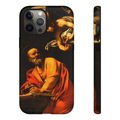Tough Phone Case for iPhone, Samsung and Google Pixel - Caravaggio, Inspiration of St. Matthew (1602)
