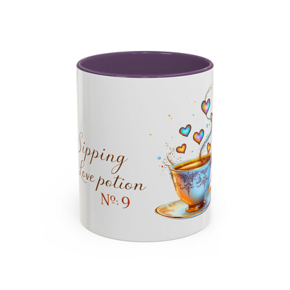 Sipping Love Potion No. 9 - Elegant Valentine Mug (11oz, 15oz)