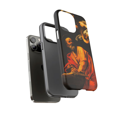 Tough Phone Case for iPhone, Samsung and Google Pixel - Caravaggio, Inspiration of St. Matthew (1602)