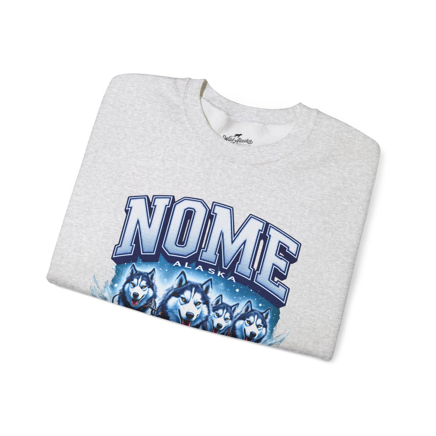 Nome Huskies Cotton Crewneck Sweatshirt | Wild Alaska Series Edition 🐺❄️