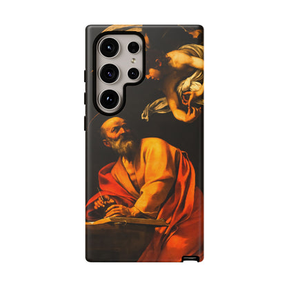 Tough Phone Case for iPhone, Samsung and Google Pixel - Caravaggio, Inspiration of St. Matthew (1602)