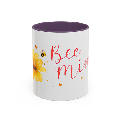 Bee Mine - Floral Accent Ceramic Mug (11oz, 15oz)