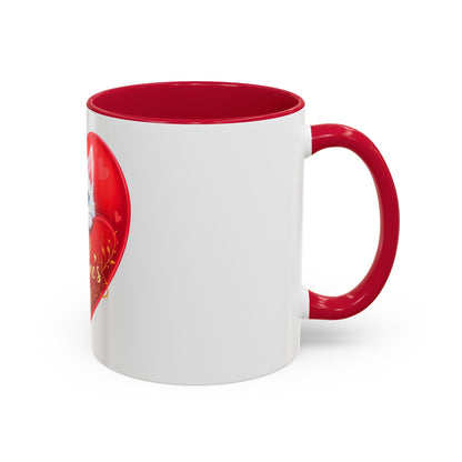 Adorable White Kitten Valentine's Day Mug – Cute & Romantic Gift (11oz)