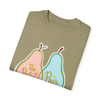 Comfort Colors 1717 Unisex Garment-Dyed T-shirt - "The Perfect Pair" Cute Pear-Themed Design (v1)