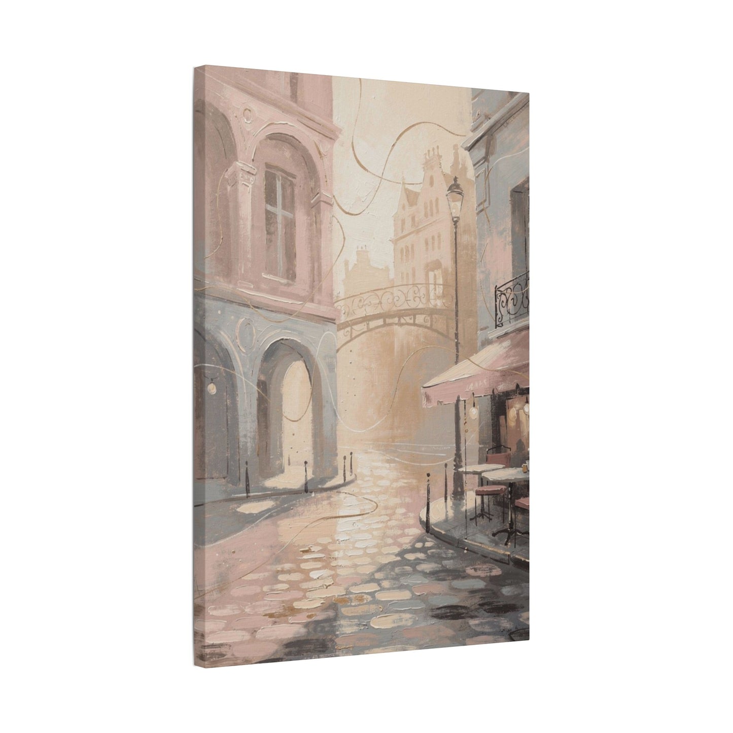 Morning Light Over a Paris Café Terrace (Canvas)