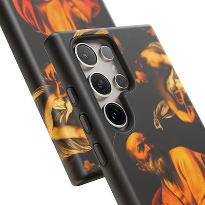 Tough Phone Case for iPhone, Samsung and Google Pixel - Caravaggio, Inspiration of St. Matthew (1602)