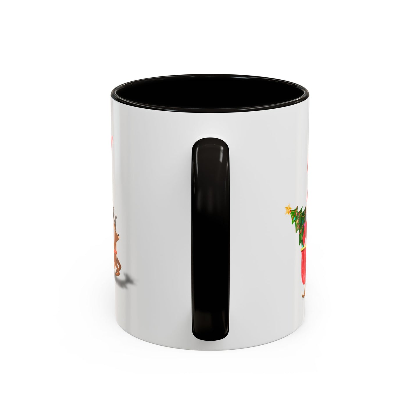 Merrily On High! Santa & Reindeer Mug