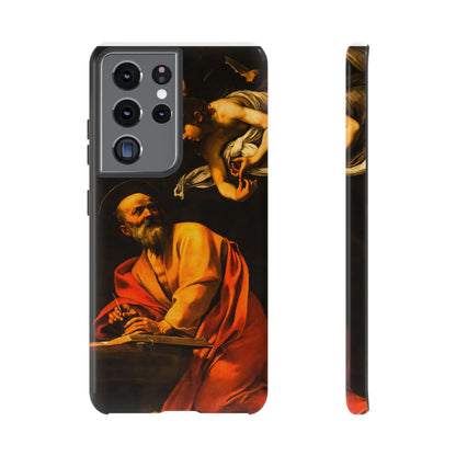 Tough Phone Case for iPhone, Samsung and Google Pixel - Caravaggio, Inspiration of St. Matthew (1602)
