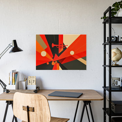 Jazz-Inspired Glossy Poster Art | Abstract Donna III