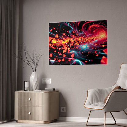 Jazz-Inspired Glossy Poster Art | Spanish Key Fractals