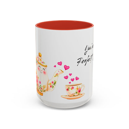 You're My Perfect Blend - Floral Accent Ceramic Mug (11oz, 15oz)