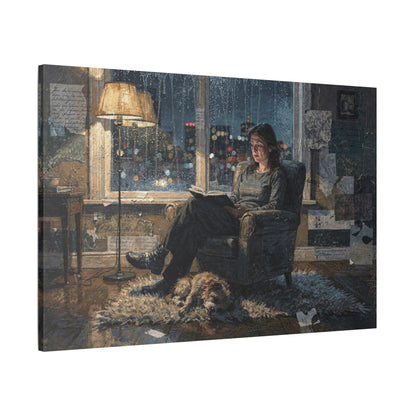 Quiet Evenings – A Reader, a Dog, and the City at Night