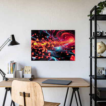 Jazz-Inspired Glossy Poster Art | Spanish Key Fractals