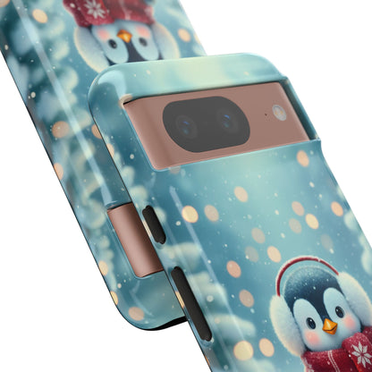 Christmas Snuggles Penguin Phone Case