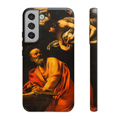 Tough Phone Case for iPhone, Samsung and Google Pixel - Caravaggio, Inspiration of St. Matthew (1602)