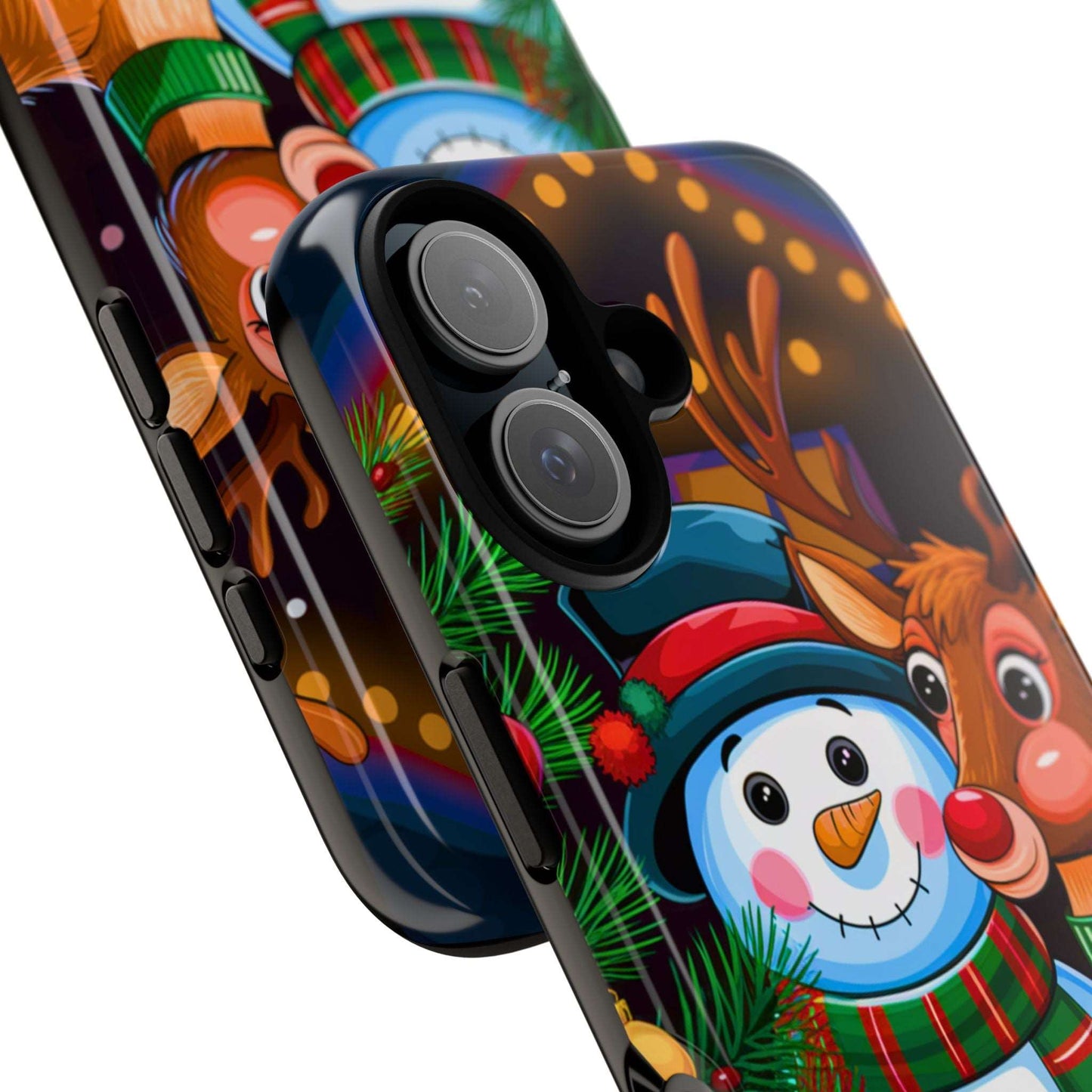 Festive Snowman and Reindeer Christmas Phone Case