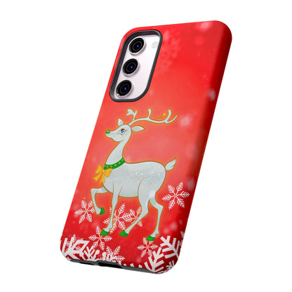 Festive Reindeer No.3 – Santa Hat with Holiday Lights Design for iPhone, Samsung & Google Models
