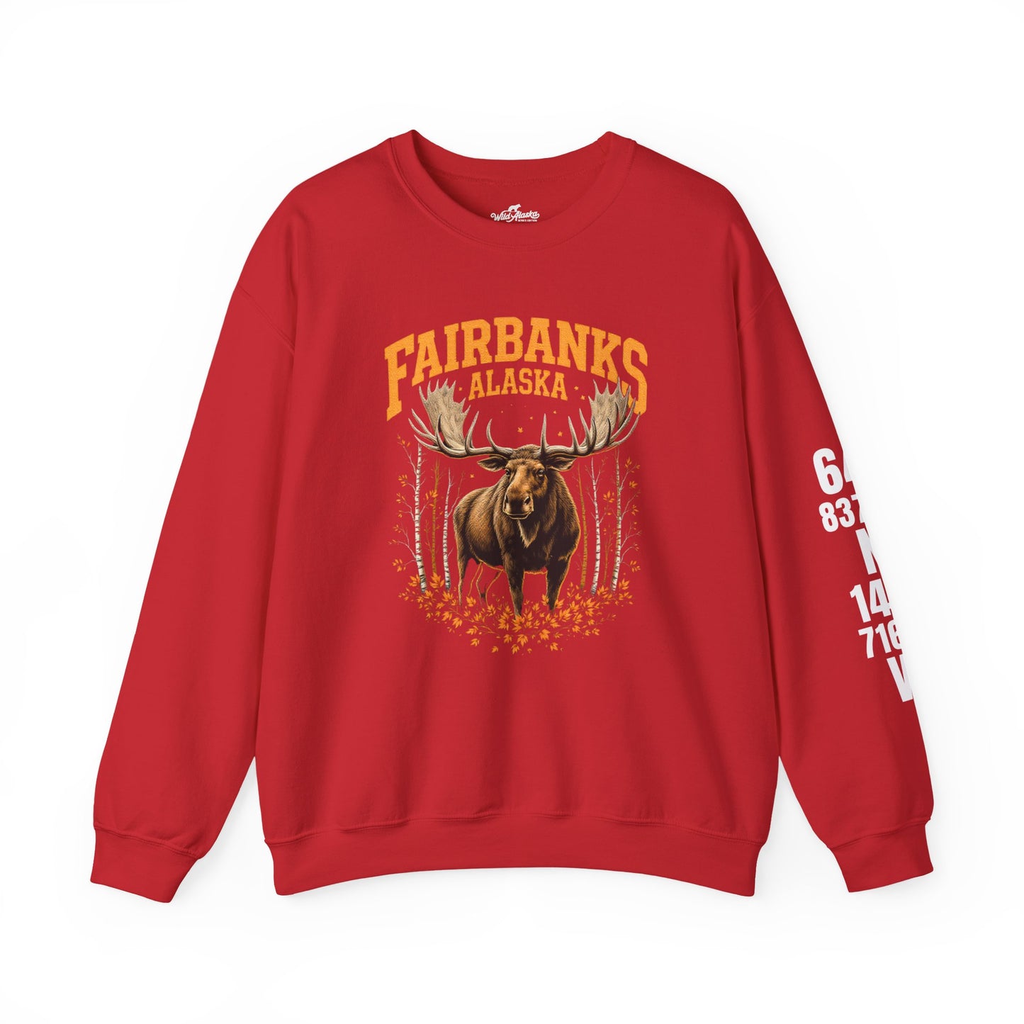 Fairbanks Moose Cotton Crewneck Sweatshirt | Wild Alaska Series Edition 🦌🍁